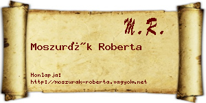 Moszurák Roberta névjegykártya