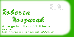 roberta moszurak business card